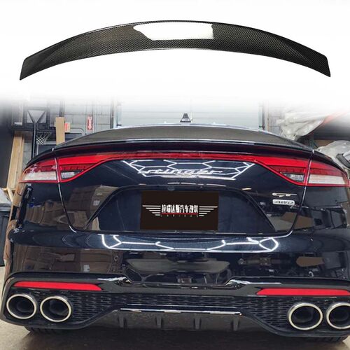适用于起亚Stinger GT碳纤维后扰流板尾翼车身套件2018-2023配件