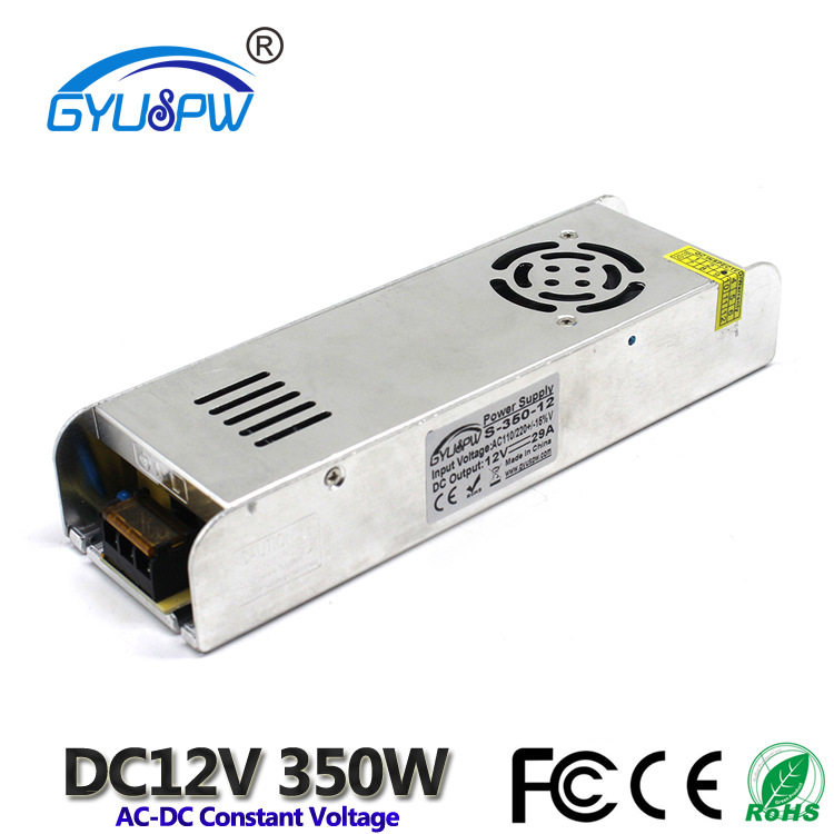 12V350W灯箱电源DC12V29A长条电源LED灯条模组安防监控电源