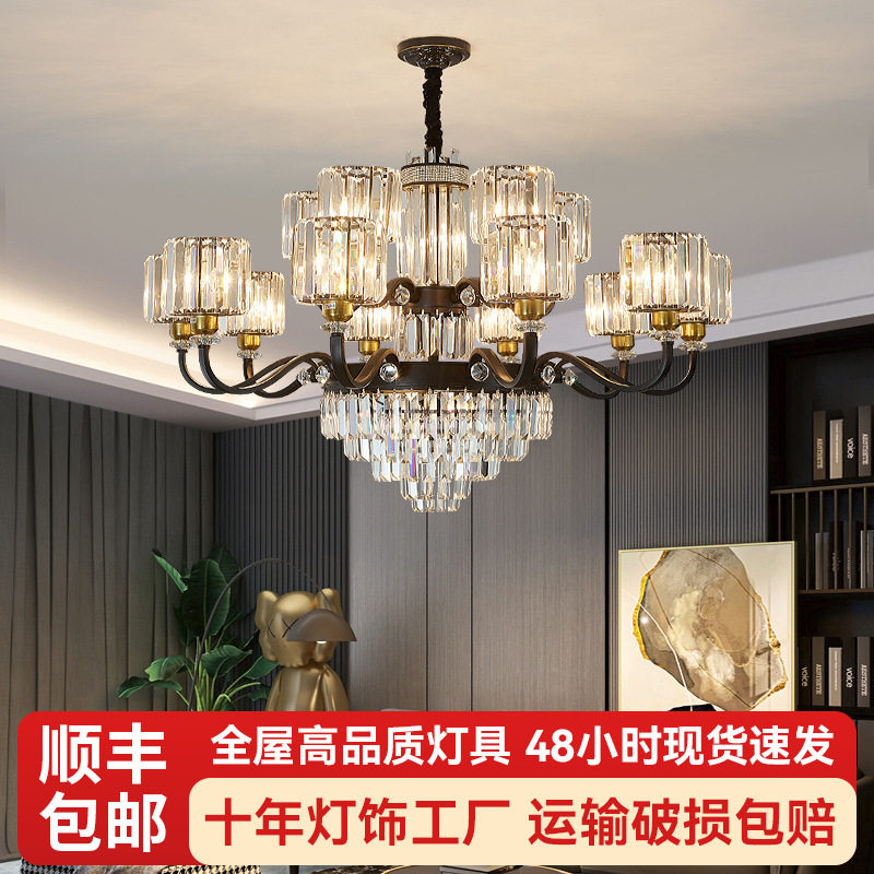 益菲意式水晶吊灯客厅轻奢现代豪华餐厅卧室大气酒店别墅复式吊灯