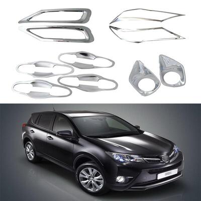适用于12-15款丰田ToyotaRAV4门碗后饰条雾灯罩等外饰装饰