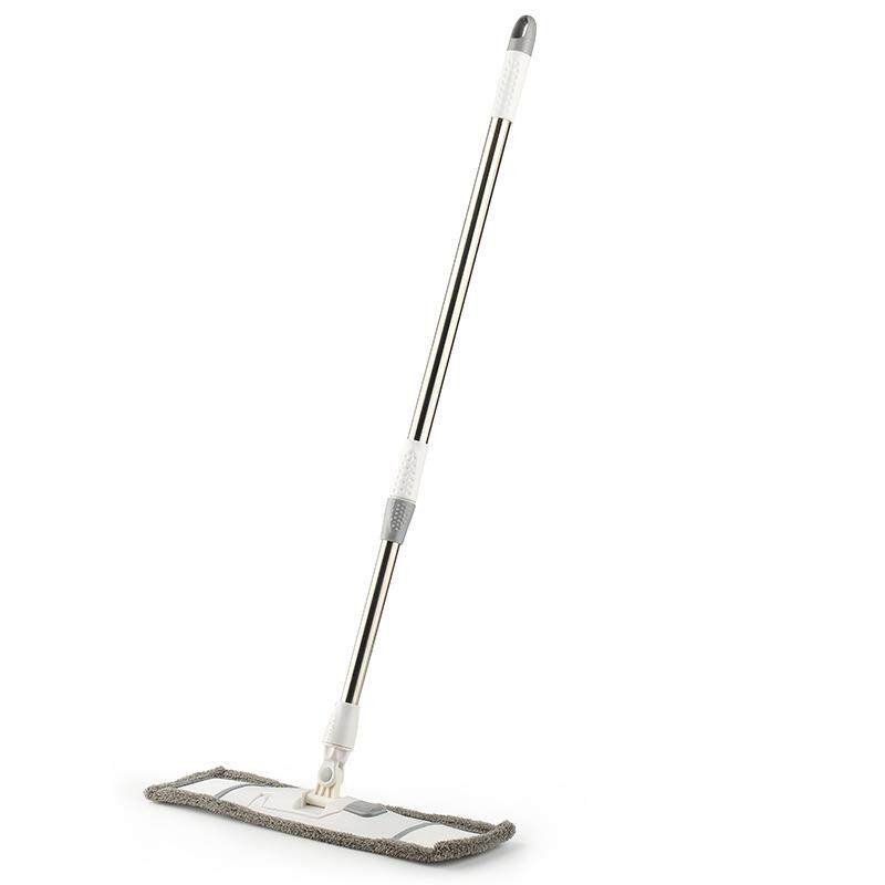 新艺内销倾国系列纤维平拖XY6608不锈钢伸缩杆脚踏式耐用平板拖把