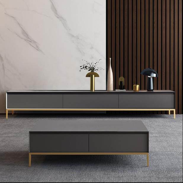 北欧电视柜轻奢后现代简约样板房别墅客厅茶几组合成套家具