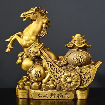 立马财富到立马发财公司风水摆件全铜生肖马聚财守财吉祥物摆件