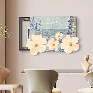 梵高电表箱装饰画2023新款现代简约电闸箱挂画配电箱画免打孔遮挡