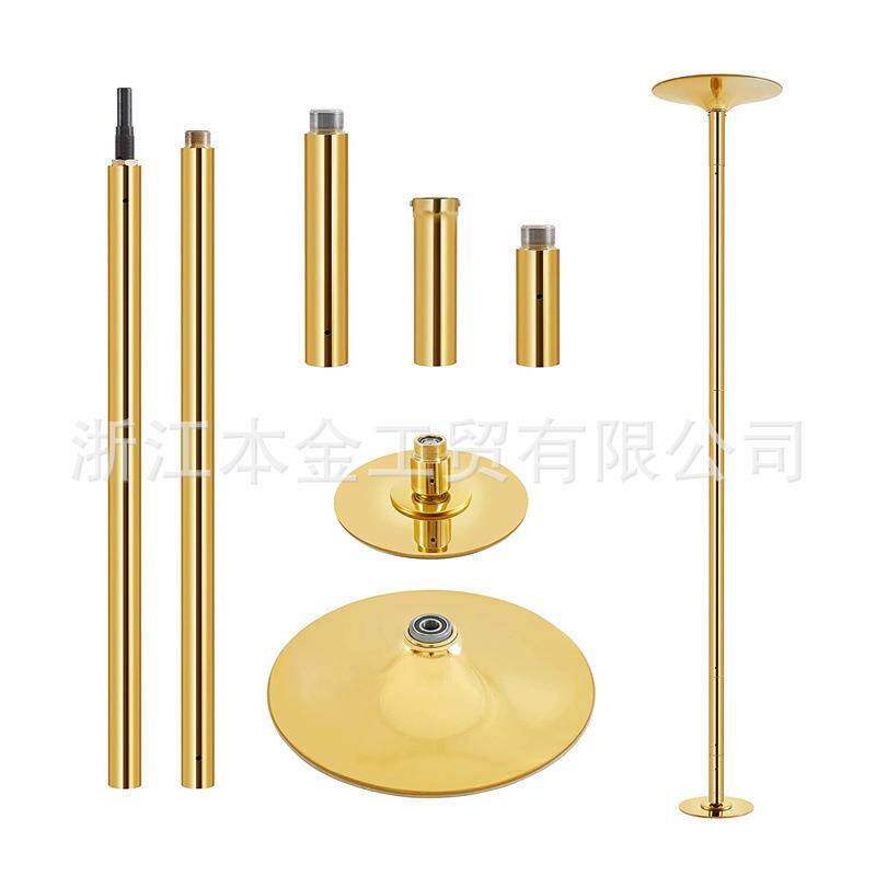 厂销金色跳舞管可旋转加强型便携式钢管舞校家用酒吧金色定标