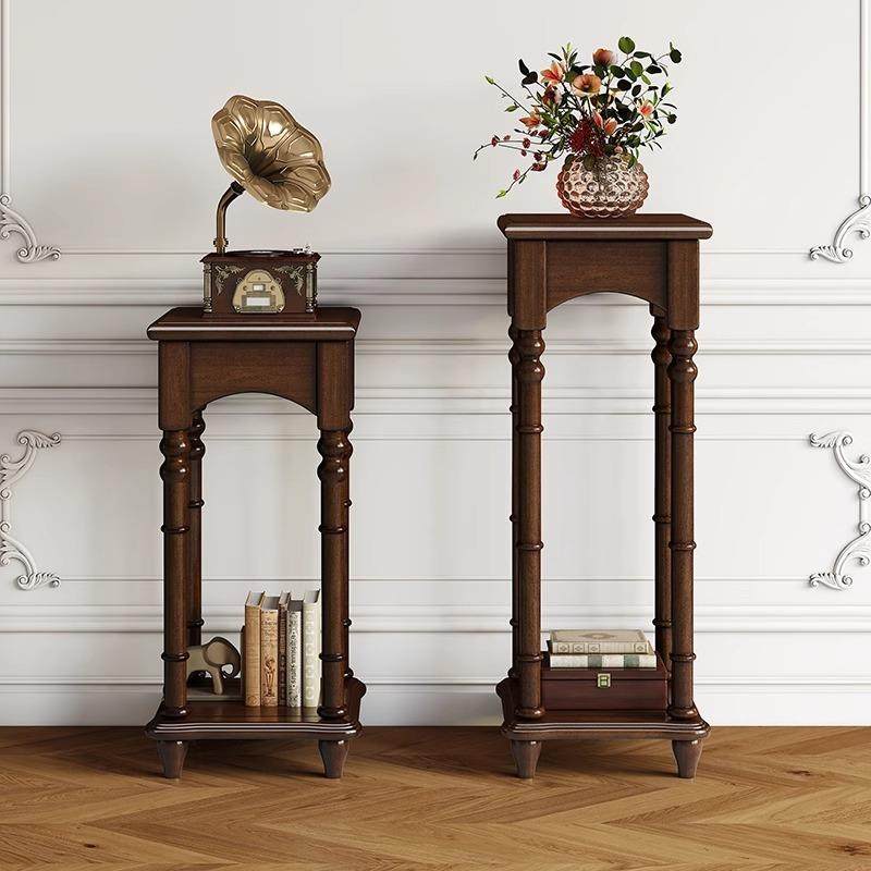 美式实木花架复古乡村小户型客厅置物架家用轻奢简约桃花芯木架子,纺织面料/辅料/配套,纺织机械配件,淘宝优惠券,粉丝福利购,淘宝优惠卷