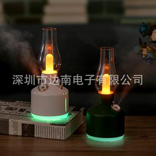 新款BN210811复古马湿器无极调光小夜灯加湿器煤油灯加调灯可亮度