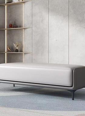 意式轻换皮鞋凳用DTD家门口革脚踏凳极简设计床尾凳卧室奢长条沙