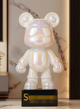 暴力熊高大号视柜旁电边落地摆件厅轻奢档入门玄客关展OEL示柜装