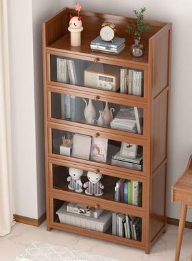 书架尘落置物架地家用儿童带门简桌面FZP防收纳多层易客厅储物架