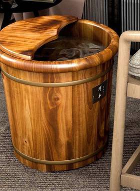 泡脚木桶小腿家RNF用实桶木足浴桶过木质洗脚盆木养生洗脚木桶盆