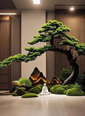 造型树假汉松造型景观罗仿真场装松树假迎客松酒店仿真商IFS松饰