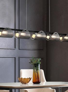 HRN意式设计厅师极简创意客厅吊灯意奢式创意轻长餐卧室条玻璃吊