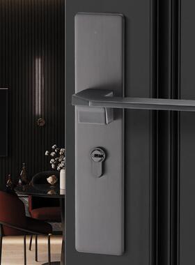 黑色JLK室内门静锁欧式代现简约音卧室房间木门锁子把家手用通用