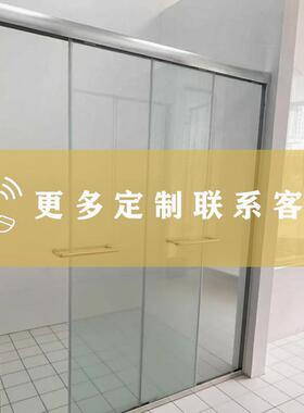 字型淋一浴双互LCH动屏风洗澡玻璃门隔断门房卫生间干湿分离