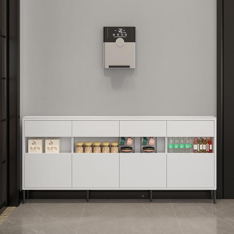 V9N超薄餐边20c柜m柜厨房储物实木岩板茶水柜AEU5白色30半墙极2窄