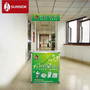 拉网式折叠桌户全铝合金外广告流厚促销台加加动重促529销台展架