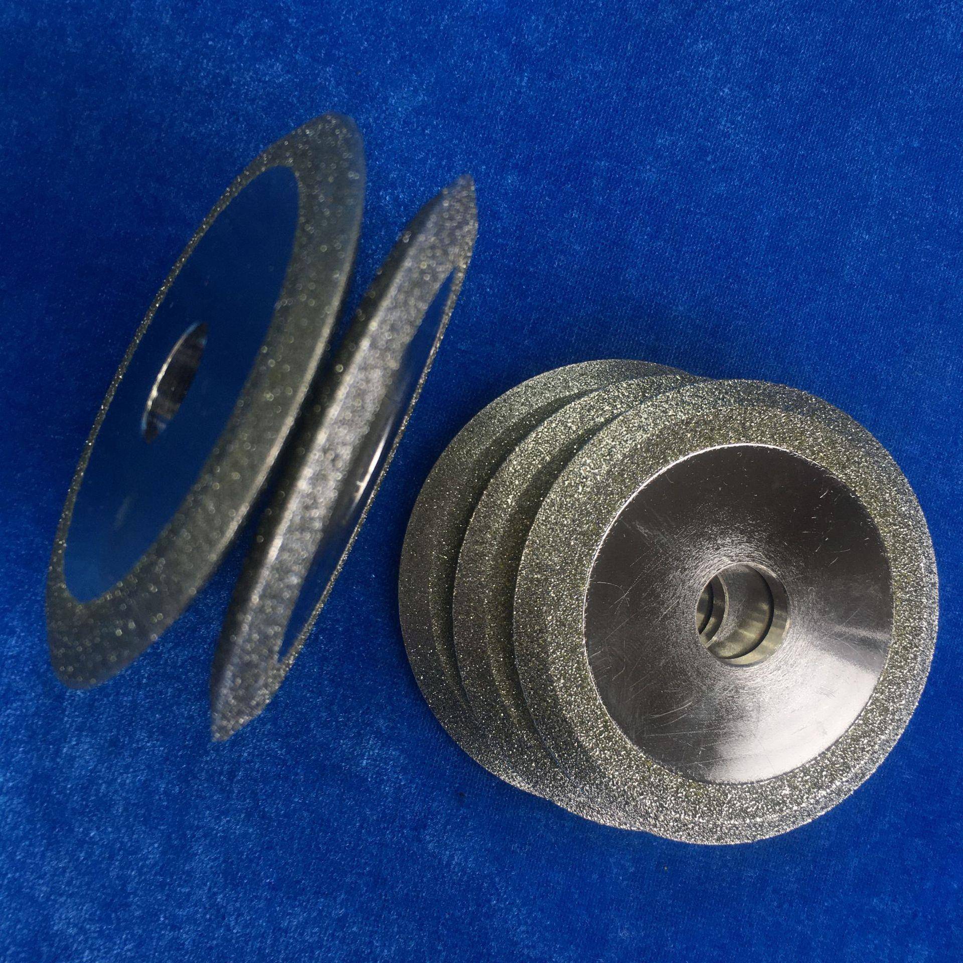 美石双斜边夹角沙钻轮电镀金刚石4科5V型角羽毛HEE度浮漂用