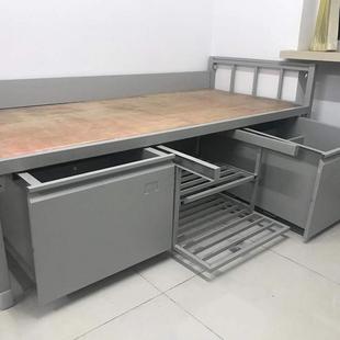 钢制床单人制式床单身公寓宿舍床钢铁特制钢木床加81305钢厚制储