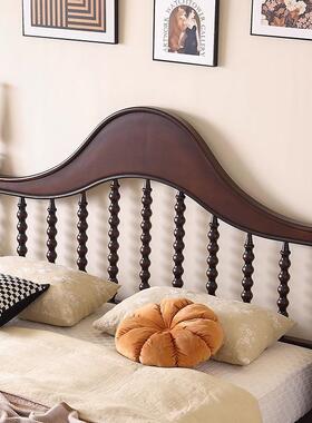 美式木床色床.8黑M双人床现代简约实复古CJB法1式大床轻奢主卧婚