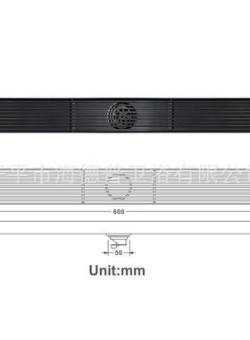 HPIDEE不地锈钢长漏钢条格栅NYR网面黑色地漏浴室台地阳漏HIDL163