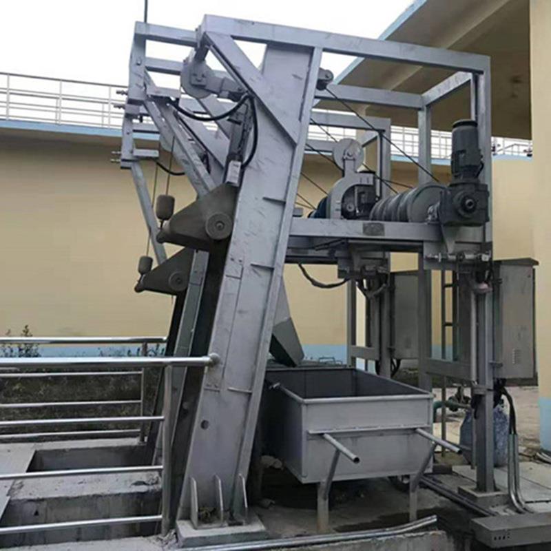 钢钢栅丝绳牵引清548污机全动一体式不自锈三索式反捞格除污机清