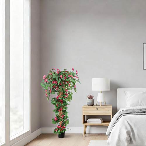 三角梅仿真绿DS133333植盆客栽造景假花树室大仿型内厅落地装饰品