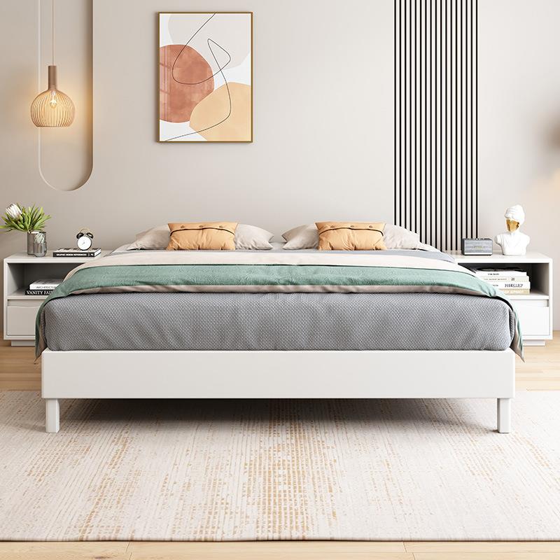 日式榻榻G20#-1米床无架床头实木床现代约矮床民宿简排骨架无靠背