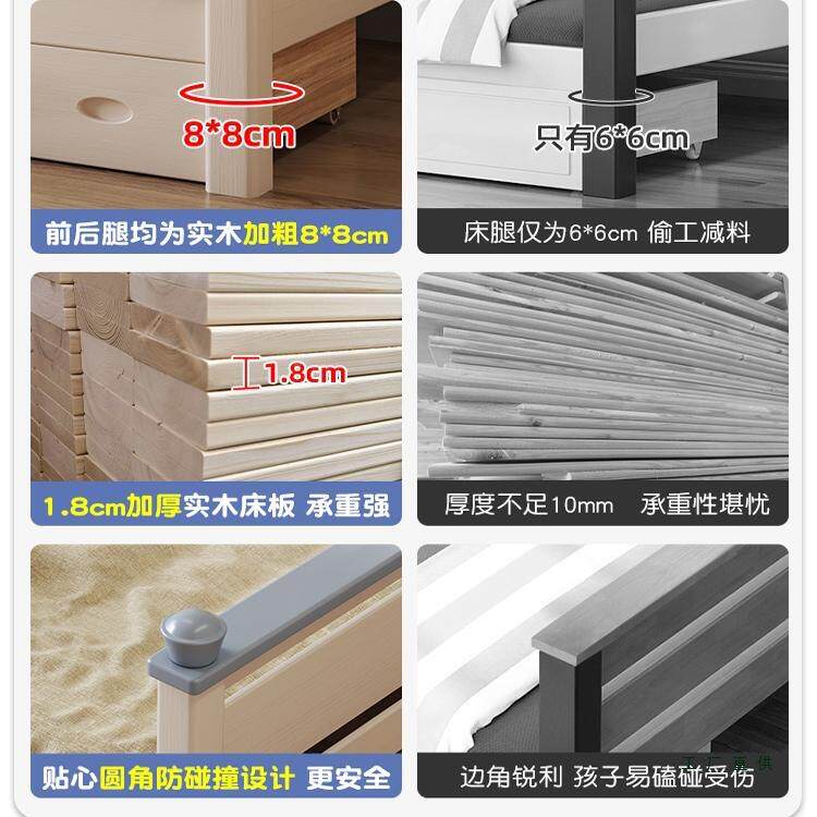 全实木孩柜床一衣体榻米男孩女小户型多功能经济型榻MEK单人床储