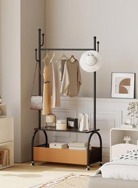 新品移卧室落式衣架不占地房间挂衣服架CVU子铁艺约创动意收地纳