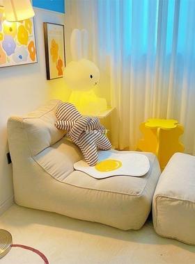 靠卧室小红沙发榻榻米懒人沙发袋阳台NVN椅单人地上沙发网休闲豆