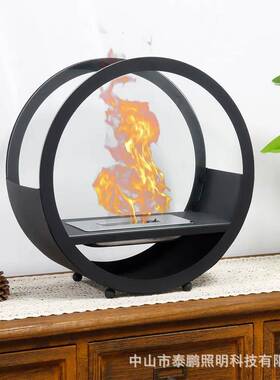 热销酒精壁炉内装GH-026饰面壁炉便携户圆形室火桌炉火外焰工厂