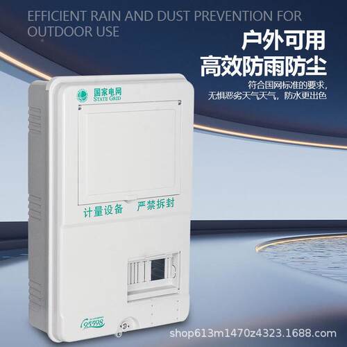 国网新标三相一表准三相一表套电表箱P成CB+AS带表位非金属电箱能