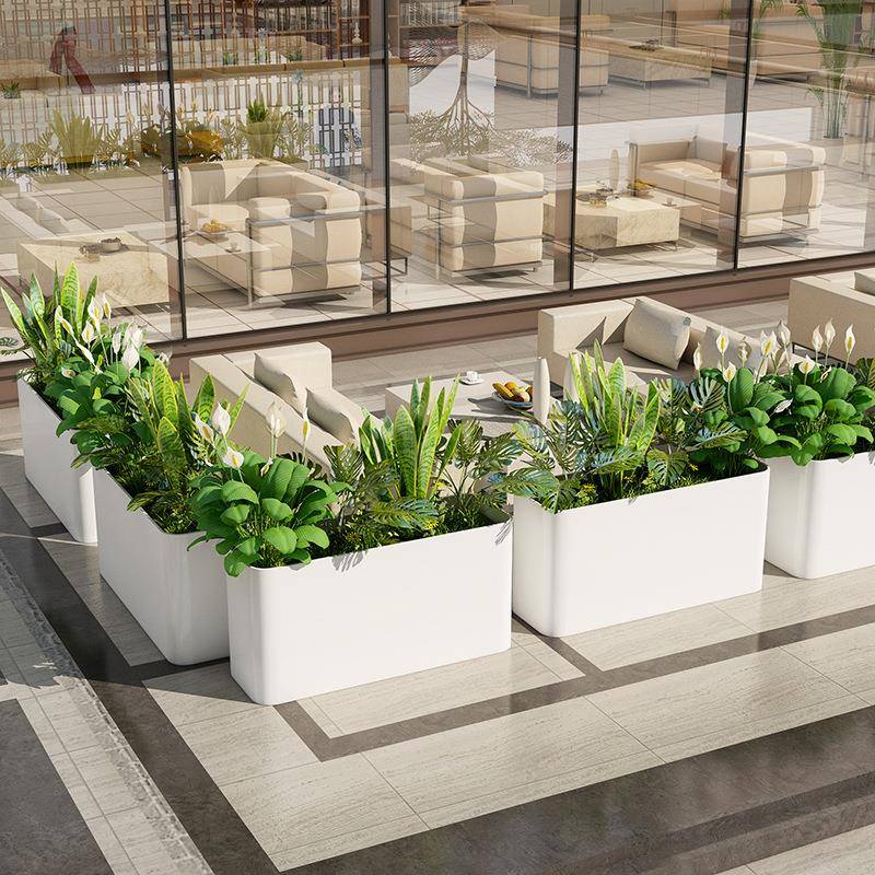 不户铁艺花箱长方形移户外不锈动花槽外摆广场外隔断锈钢种可植槽