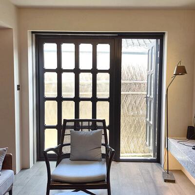 厂CIV家应铝合金折叠纱窗纱窗供户防蚊窗伸缩折叠隐形纱窗代现风