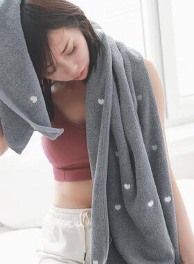 厂家直销纯浴巾加巾厚素爱心款色情侣星月款澡可定制l棉TX010ogo