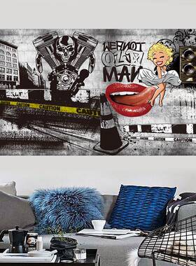 新款潮流布FEQ挂ins主播背直播照布少女卧拍室景装饰挂毯可