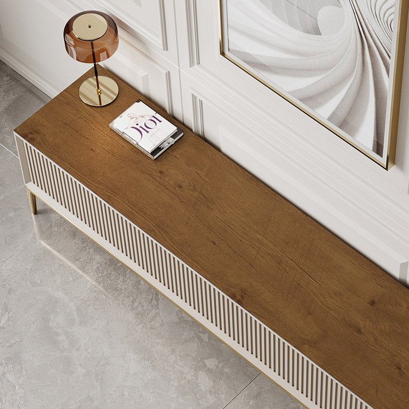 仿木纹电视柜桌垫长条防水防烫防尘盖布罩中式pvc皮革长方形桌布