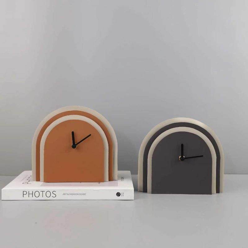 欧式轻奢多层皮革拱形时钟台钟摆件客厅玄关酒店样板房家居装饰品,纺织面料/辅料/配套,纺织机械配件,淘宝优惠券,粉丝福利购,淘宝优惠卷