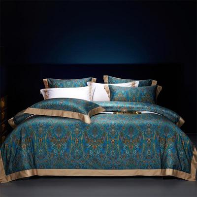 意大利宫廷120支长绒棉四件套高端数码印花被套全棉纯棉床上用品