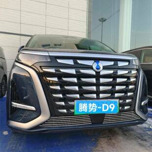 22-24款腾势D9前脸中网外观改装件专用装饰防虫网防撞条汽车用品