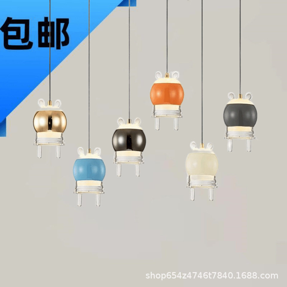 新款主卧卧室床头小吊灯长线轻奢现代简约创意个性儿童艺术小吊灯