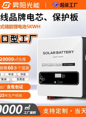 Solarpanels磷酸铁锂储能电池5KWH太阳能储能电池储能柜移动式