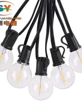 工厂直销G40LED欧规25灯110V-240V户外装饰灯串圣诞聚会庭院灯串