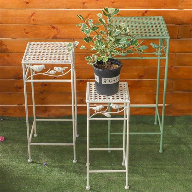 复古铁艺小鸟方形花架三件套组合做旧绿萝盆栽架层次阶梯装饰户外,鲜花速递/花卉仿真/绿植园艺,割草机/草坪机,淘宝优惠券,粉丝福利购,淘宝优惠卷