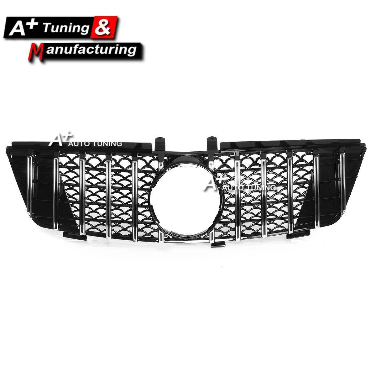 适用于奔驰ML级W16409-11GTR改装中网电镀银色亮黑进气格栅