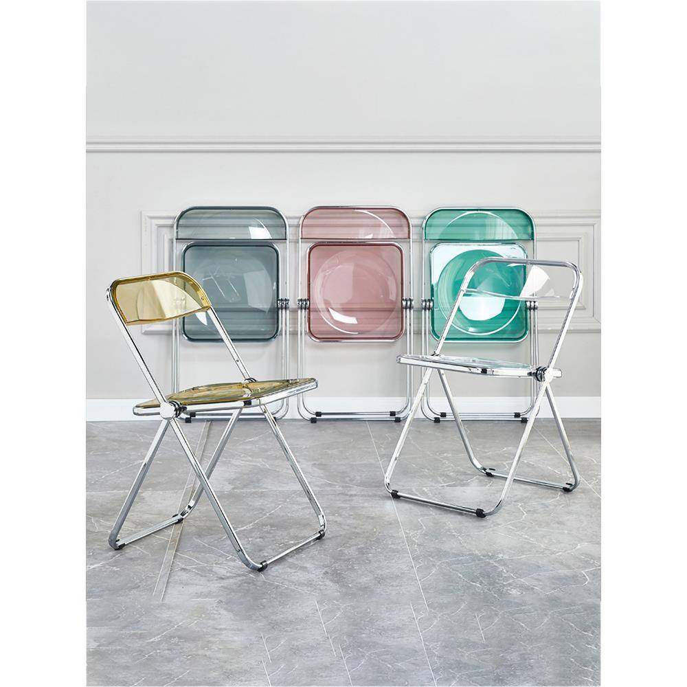 透明亚克力椅子家用折叠椅折叠凳现代网红餐桌餐椅凳子水晶椅sω,鲜花速递/花卉仿真/绿植园艺,割草机/草坪机,淘宝优惠券,粉丝福利购,淘宝优惠卷