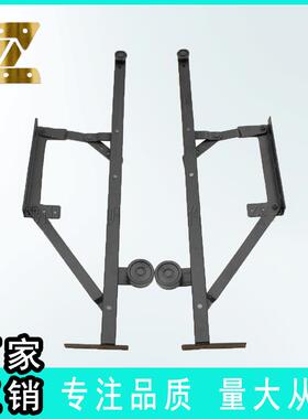 家具五金沙发抽屉铰带轮子黑色折叠铰链多功能推拉隐藏式五金铰链