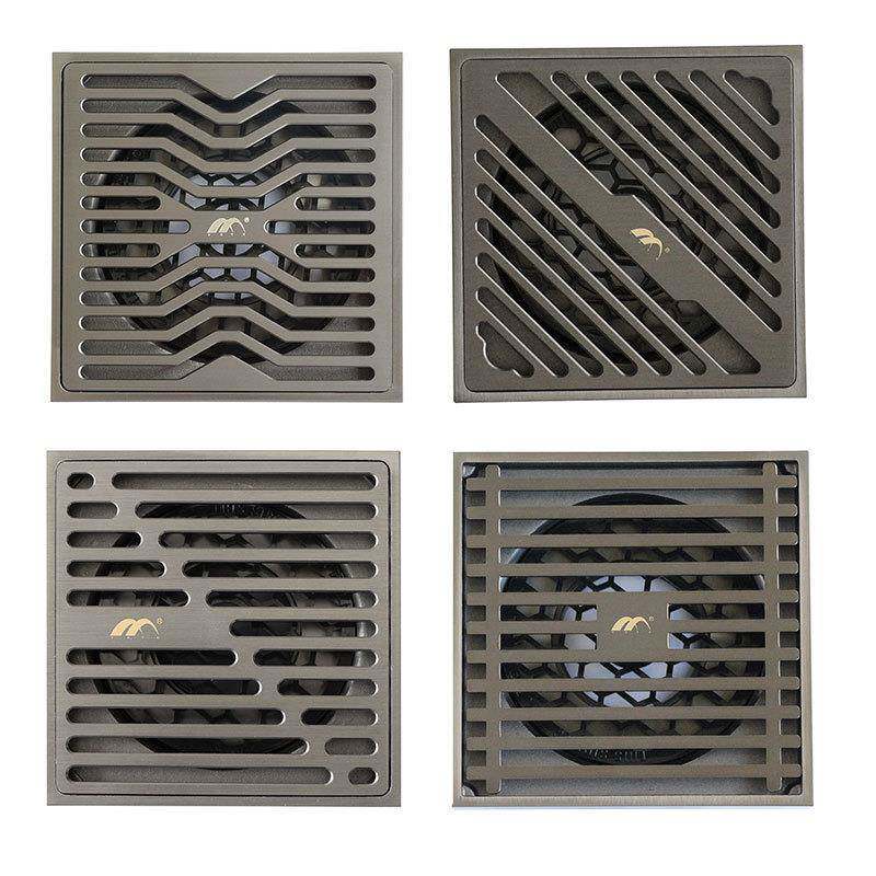 方形枪灰色单用卫生间淋浴房地漏阳台下水道室外排水防臭味下水器