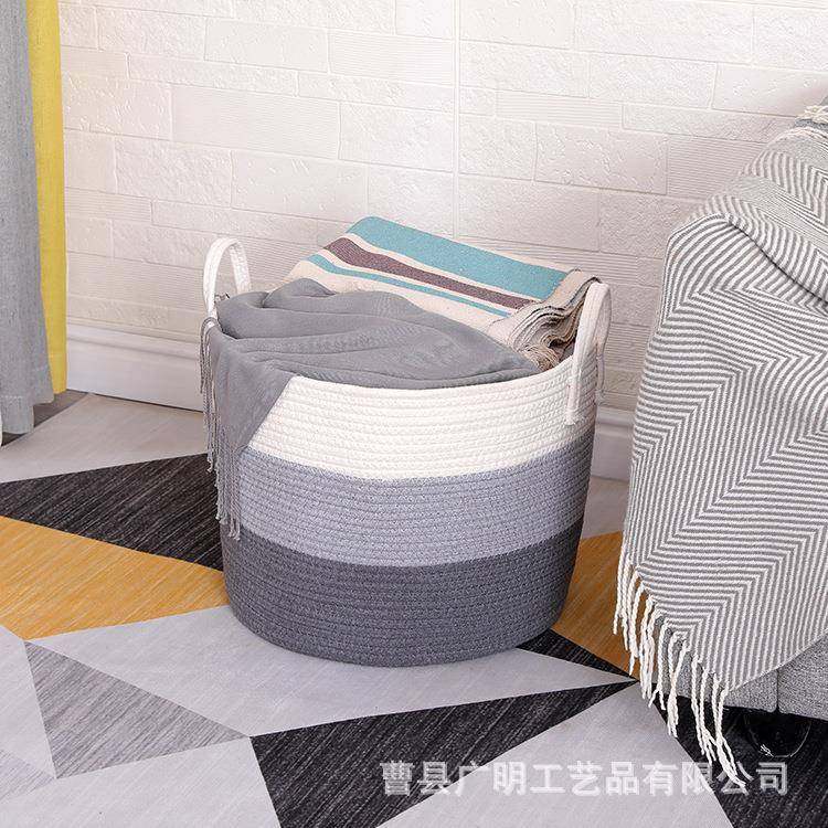 家居收纳筐大号棉线绳编织收纳筐棉绳篮带把手玩具衣物收纳筐,节庆用品/礼品,新娘配件,淘宝优惠券,粉丝福利购,淘宝优惠卷